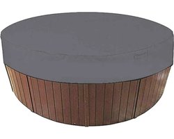 Ronde zwembadafdekking 200x30 cm, solar zwembadafdekking 190T Geschikt voor zonbescherming, grijze beschermhoes Geschikt voor spabad.