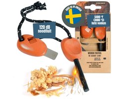 RONN® Brandblusset - Firesteel - Vuurmaker - Oranje - 23cm x 8cm x 2cm