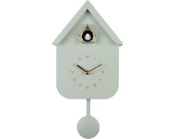 RONN® Koekoeksklok Modern - Koekoeksklok - Wandklok - met Kleurverloop en Wijzerplaat- Licht Grijs - ‎22cm x 4cm x 41 cm; 0.69 kg