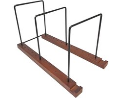 RONN® Platenrek - lp opbergsysteem - Boekenrek - Bruin - 23cm x 3cm x 20cm