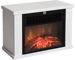 RONN® Sfeerhaard elektrisch - Sfeerhaarden -Sfeerhaard met Schouw - Wit - ‎17cm x 34cm x 25cm