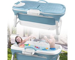 RONN® Zitbad voor Douche - Zitbad - Ligbad - 118 x 62 x 52 - Opvouwbaar - Blauw - 112cm x 62cm x 52cm