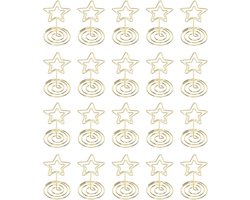 Ronte - Gouden tafelnummerhouder met ronde ondersteuning voor kantoor, bruiloft en feesttafeldecoratie