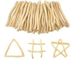 Ronte - Natuurlijke berkenhandwerk takken - 50 stuks - DIY handwerk - Decoratieve stokjes - Houtkleur - Creatieve knutselmaterialen