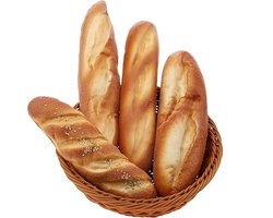 Ronte® -  Realistisch Kunstbrood Decoratie – 4 Stuks Franse Stokbroden | Levensecht Nep Brood voor Keuken & Display