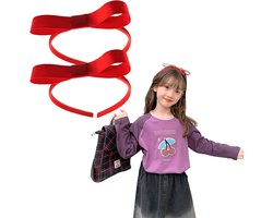 Ronte - Set van 2 schattige effen kleur haarbanden met strik voor meisjes - Kinderaccessoires - Haaraccessoires - Haarspeld