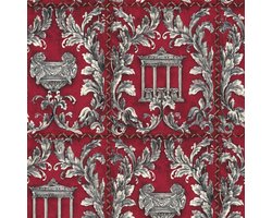 Rood barok behang 34086-1