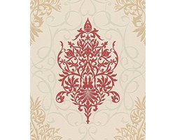 Rood barok behang rasch 796155