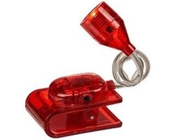 Rood leeslampje op klem 4 cm
