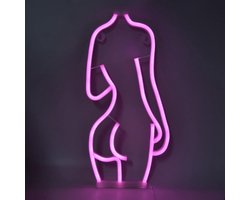 Rood Neon LED Wandlamp - Decoratieve Back Body Art & Reclame Licht voor Bar, Feest of Interieur
