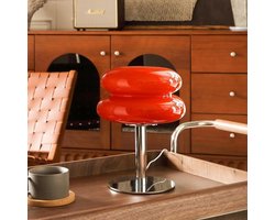 Rood paddenstoellamp - Mid-century moderne lamp voor nachtkastje - Dimbare retro bedlampen - Woondecoratie sfeerverlichting voor slaapkamer woonkamer