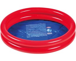 Rood/blauw rond opblaasbaar baby zwembad 60 cm - Buitenspeelgoed waterspeelgoed - Pierenbadje/kinderzwembad