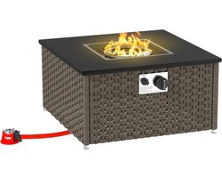 Rookloze vuurkorftafel met terrasverwarming - 13 kW