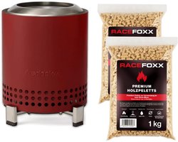 Rookvrij Tafelvuur Set met Houtpellets voor Buiten – Roestvrij Staal en Draagtas