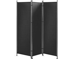 Roomdivider met 3 panelen NARNI Zwart 161 cm 170 cm