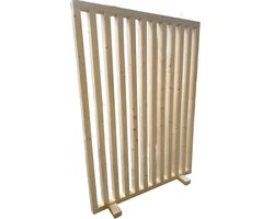 Roomdivider Robuust Vrijstaand Blank 190x124,5cm
