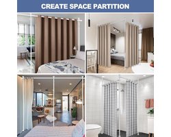 Roomdivider - Ruimteverdeler zonder Boren - Kamerscherm - Scheidingswand - Decoratie