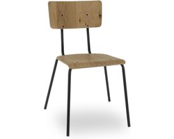 RoomForTheNew stoel m3 - eetkamer stoel - kantinestoel - stoel - chair - stoelen - eetkamer stoelen - kantine stoelen - bruine stoel - stoel bruin
