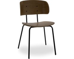 RoomForTheNew stoel m4 - eetkamer stoel - kantinestoel - stoel - chair - stoelen - eetkamer stoelen - kantine stoelen - bruine stoel - stoel bruin