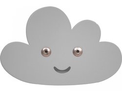 Roommate Muurhaak Wolk Junior 11,7 X 7,7 Cm Grijs