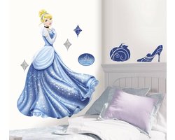 RoomMates Disney Prinsessen Cinderella Glamour Glitter - Muurstickers - Multi