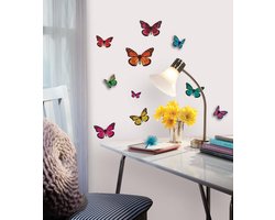 RoomMates muurstickers - 3D Vlinders - RoomMates - Outlet - Multicolor - Vinyl - Outlet -