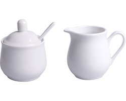 Roomstel - 2-delig - Porselein - Thee - Koffie - Melk & Suiker set