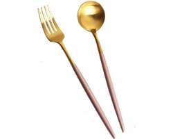 Roos En Goud Bestekset Rvs Servies Keuken Set Servies Lepel Vork 2 Pcs
