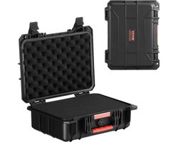 ROOTY Koffer - Opbergbox - Opbergkoffer - Materiaalkoffer - Waterdichte box - Robuuste beschermhoes - Voorgesneden schuim - Met handgrepen - Zwart