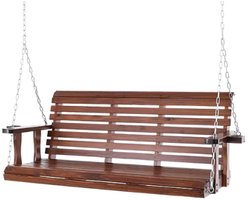 ROOTY Schommel - Schommelbank - Schommelstoel - Tuinmeubelen - Sterk Laadvermogen tot 400kg - Hout - 121.9x49x58.4cm - Bruin