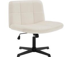 Rootz Bureaustoel met brede zitting - Ergonomische bureaustoel - Fluwelen bureaustoel - Verstelbaar en comfortabel - Schuim met hoge dichtheid - 64 cm x 49,5 cm x 41-53 cm