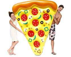 RosaBloom pizzapunt zwemband - Opblaasbare pizza - Luchtbed zwembad - Zwemring - Reuze - Extra groot - 180x150x28cm - PVC - Geel