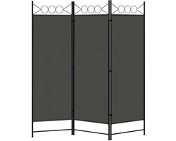 RosaBloom Scheidingswand - Kamerscherm - Privacyscherm - Room Divider - Vrijstaand - Binnen/Buiten - Set van 3 panelen - Zwart