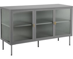 Rosalie | Dressoir met 3 Deuren in Grijs Metaal