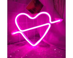 Rose Hart Neon Lamp - Verlichting - Wanddecoratie