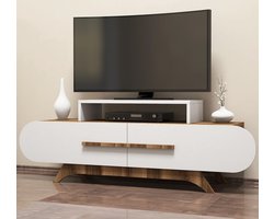 Rose" houten TV-meubel 145 x 36.8 x 49.8 cm - Notelaar