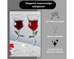 Rose Wine Glass Set