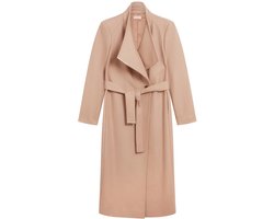Rosell Long Length Belted Wool Wrap Coat