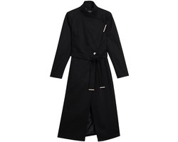 Rosell Long Length Belted Wool Wrap Coat
