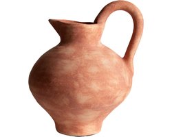 ROSETTAS Vaas - Mediterrane Vaas - Vazen - Keramieken Vaas - Bloemenvaasje - Droogbloemenvaasje - Rustieke Vaas - Kruikvaas - Boho Decor - Rood