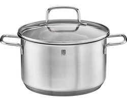 Rösle Basic Line - Basic Line Kookpan Hoog Ø 20 cm - Roestvast Staal - Zilver -