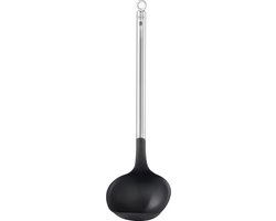Rösle - Basic Line - Pollepel - 30 cm - RVS - Zilver / Zwart
