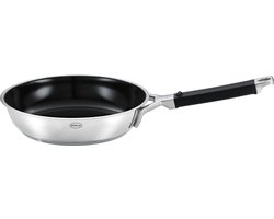 Rösle Keuken - Silence Pro Koekenpan Ø 24 cm ProCeraPlus - Zilver - Zwart - Roestvast Staal