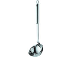 Rösle opscheplepel met haak - RVS - 9 cm - Zilver