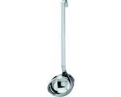 Rösle Rundgriff opscheplepel met haak - RVS - 6 cm - Zilver