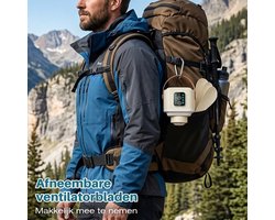 Rosnek 3-in-1 Oplaadbare Campingventilator met Verlichting - 7200mAh Ventilator Lamp met Statief & Muggenverdelger - Draagbare Tafelventilator - Tent - Outdoor