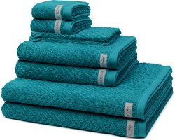 Ross Dames en Heren 2 X washandjes 2 X gasten- 2 X douche- 2 X handdoek - in set Smart