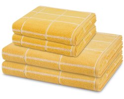 Ross Sonstiges 2 X handdoek 2 X douchehanddoek - in set 4 pack Sensual Skin Karo