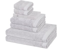 Ross Sonstiges 2 X washandjes 2 X gasten- 2 X douche- 2 X handdoek - in set 8 pack Rubin