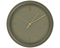 Rossano Wandklok, groen, geruisloos uurwerk ø30 cm